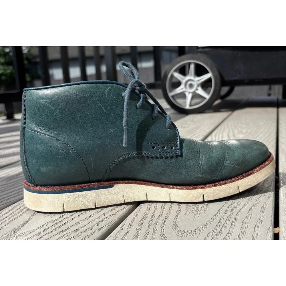 Timberland‎ Men's Chukka Boots Blue Leather Casual Ankle A155J Size 7